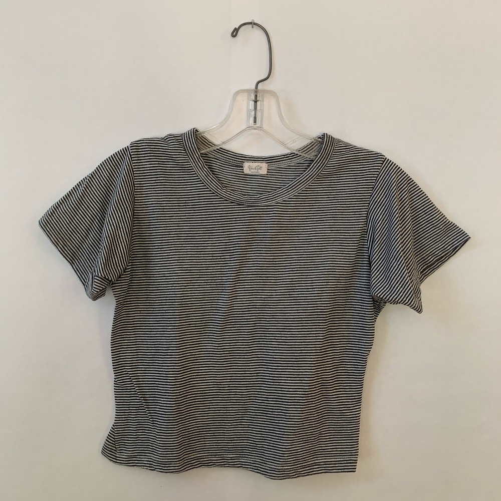 Brandy Melville Striped Crop Tee